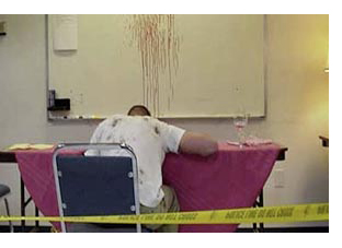 Classroom role play of a murder